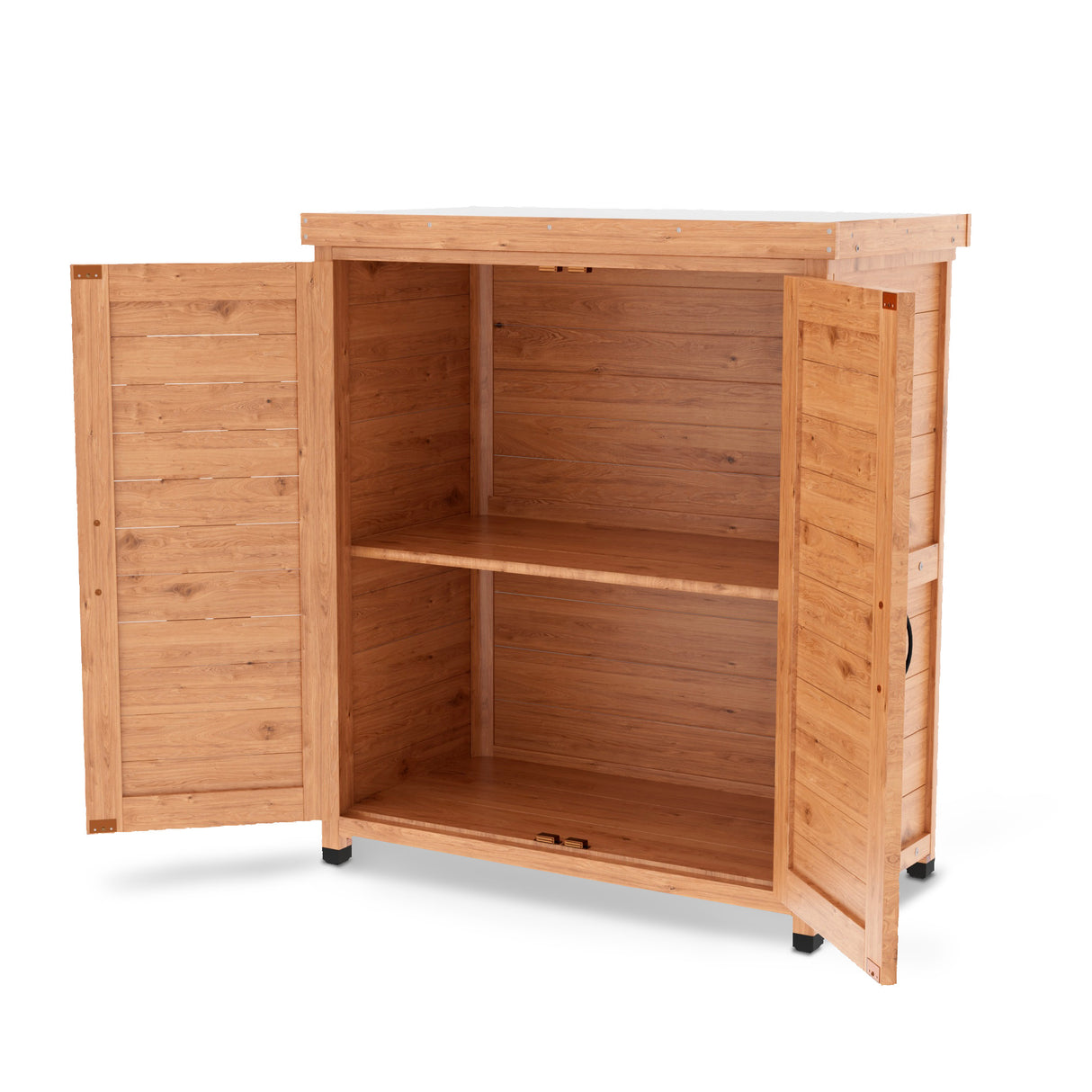 Potting Bench with Storage Cabinet and Metal Table Top for Outdoor Patio,Outdoor Work Station Table - V.I.P Digital Presence