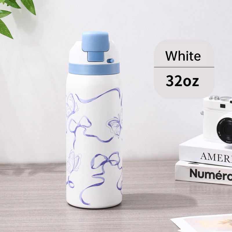 Fashionable Stainless Steel Insulated Bottle with Cartoon Patterns, Large-Capacity Jump Cup, Ideal for Outdoor Sports. - V.I.P Digital Presence