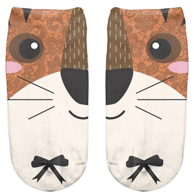 Thin 3D Digital Animal Printed Women's Socks Shallow Socks Adult Invisible Socks - V.I.P Digital Presence