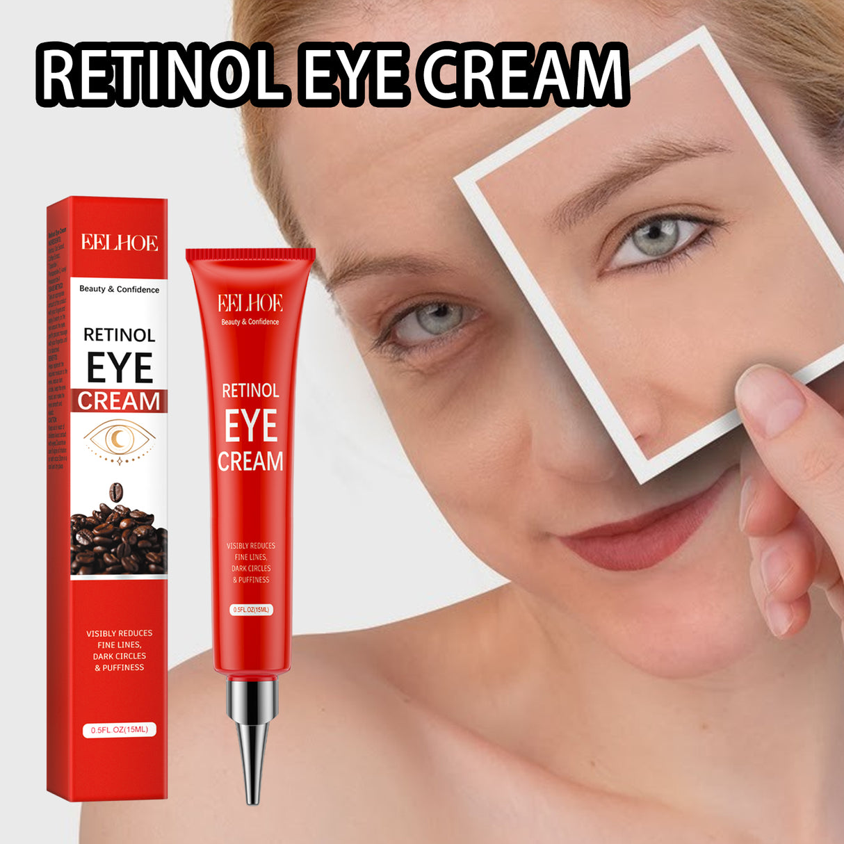 Retinol Firming Eye Cream Moisturizes Around Eyes, Tightens Skin, Lightens Fine Lines, Anti-Aging And Anti-Wrinkle Lift