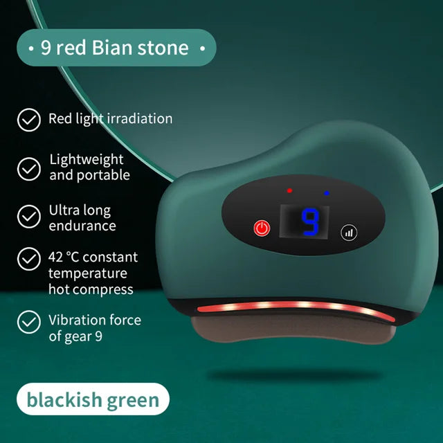 Electric Guasha Massager Hot Compress Eye Massager Stone Heating Vibration Scraping Neck Face Skin Lifting Removal Wrinkle Tool - V.I.P Digital Presence