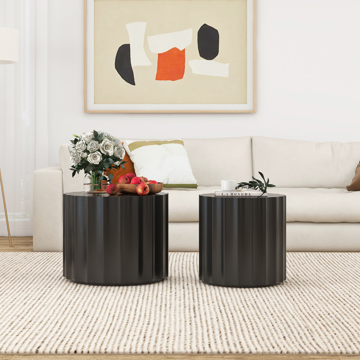 Coffee Table Set of 2, Round Coffee Table ,Nesting Coffet Table,End table,Circle Sidetable for Living room ,Bedroom - V.I.P Digital Presence