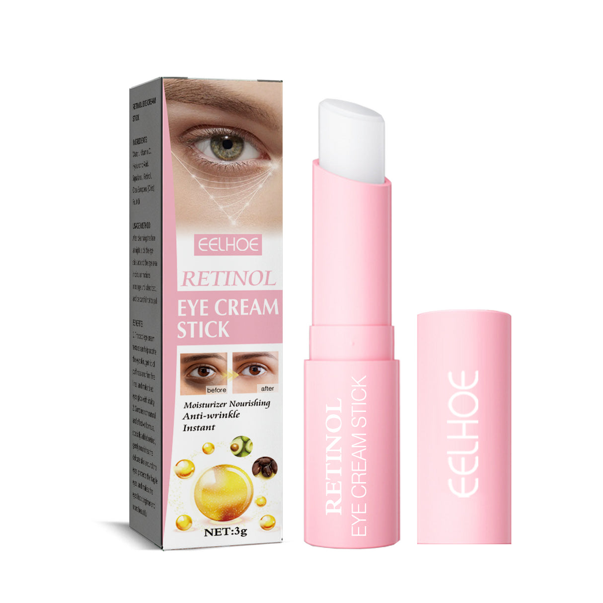 Retinol Eye Cream Stick, Moisturizes And Improves Fine Lines, Crow's Feet, Dark Circles And Tights The Eye Skin - V.I.P Digital Presence