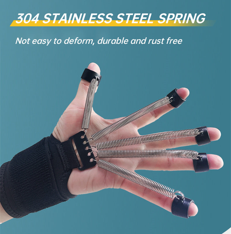Stainless steel spring finger trainer exercise wrist tension equipment finger rehabilitation enhancer flexion and extension fing - V.I.P Digital Presence