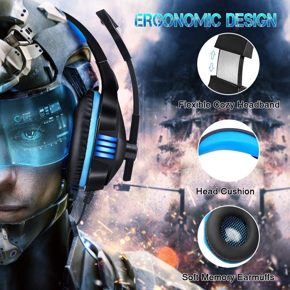 Head mounted gaming headphones RGB headphones wired headphones mobile phones computers subwoofers - V.I.P Digital Presence