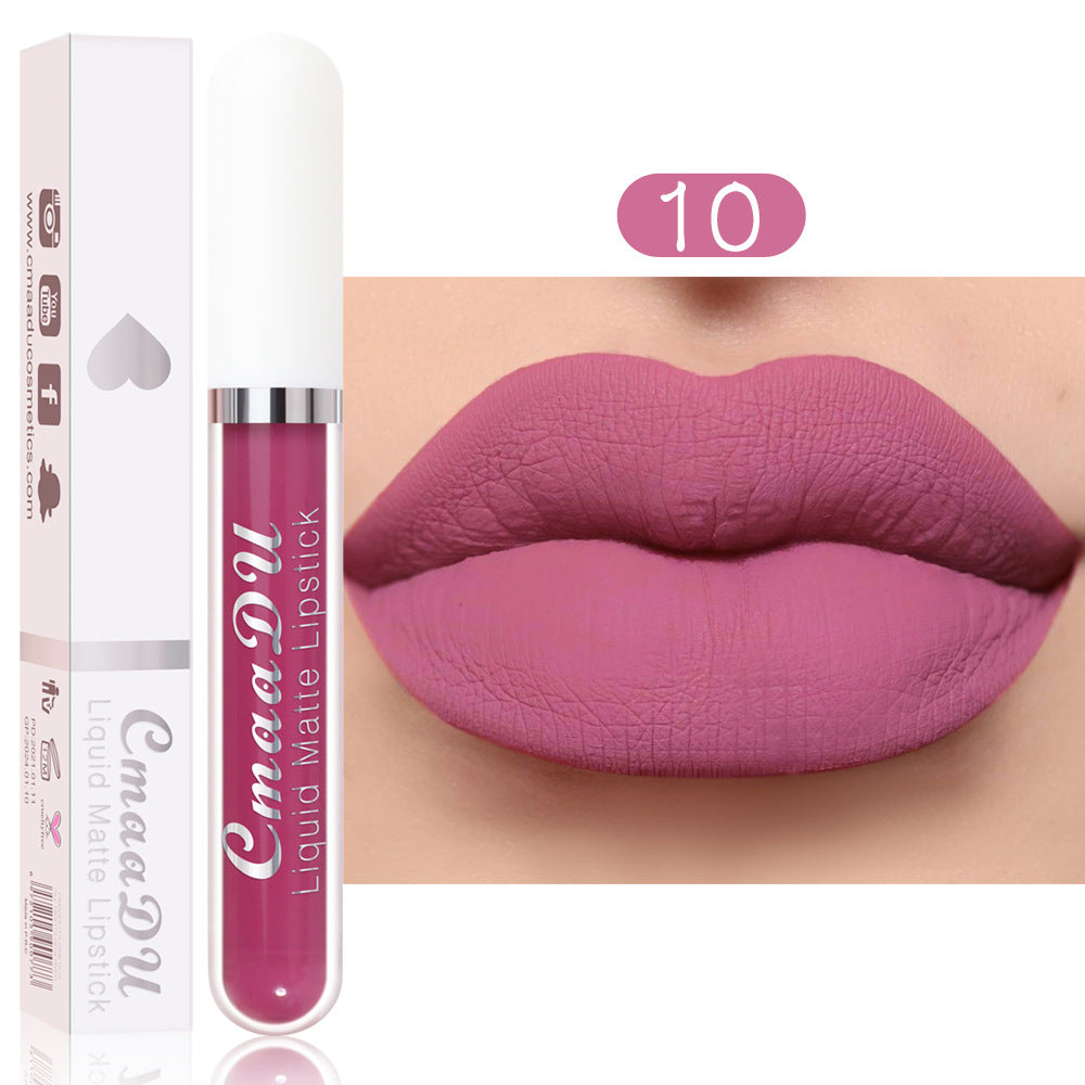 CmaaDu 18 Color Lipstick Matte Non-Stick Cup Waterproof Long Lasting Lip Gloss - V.I.P Digital Presence