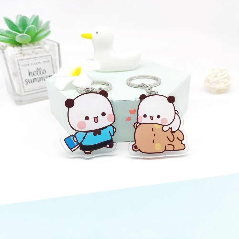 Cute cartoon Bubudu Giant Panda Pendant Keychain Car Key Acrylic Backpack Keychain Pendant - V.I.P Digital Presence