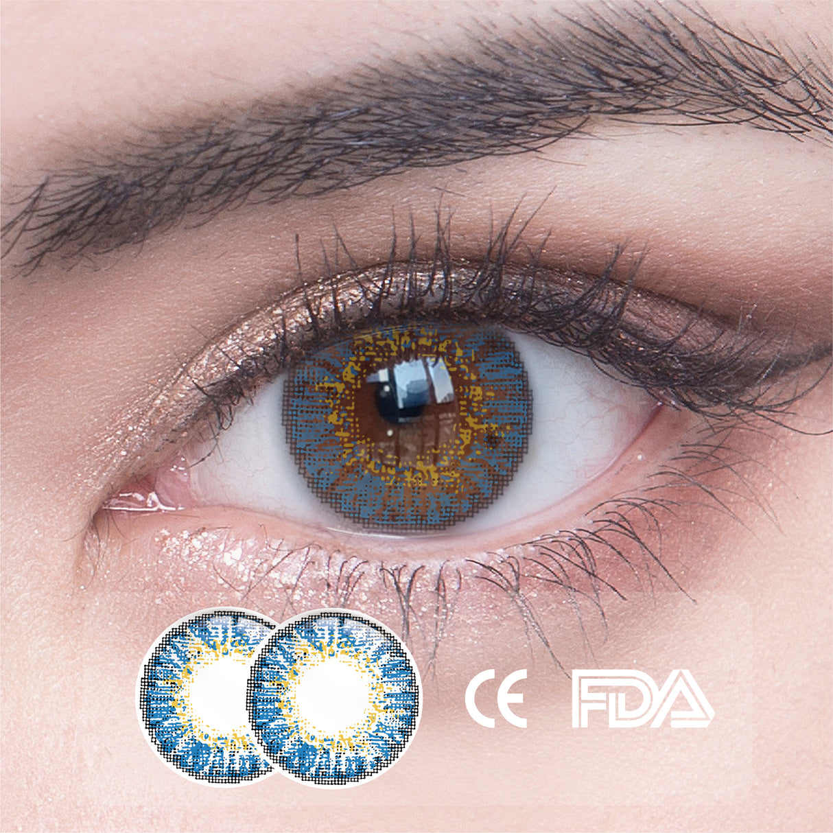 1Pcs FDA Certificate Eyes Beautiful Pupil Colorful Girl Cosplay Contact Lenses Blue - V.I.P Digital Presence