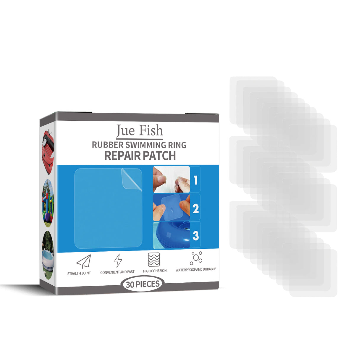 JUE FISH Rubber Swimming Ring Repair Patch, Swim Ring Patch Self-Adhesive Seal - V.I.P Digital Presence