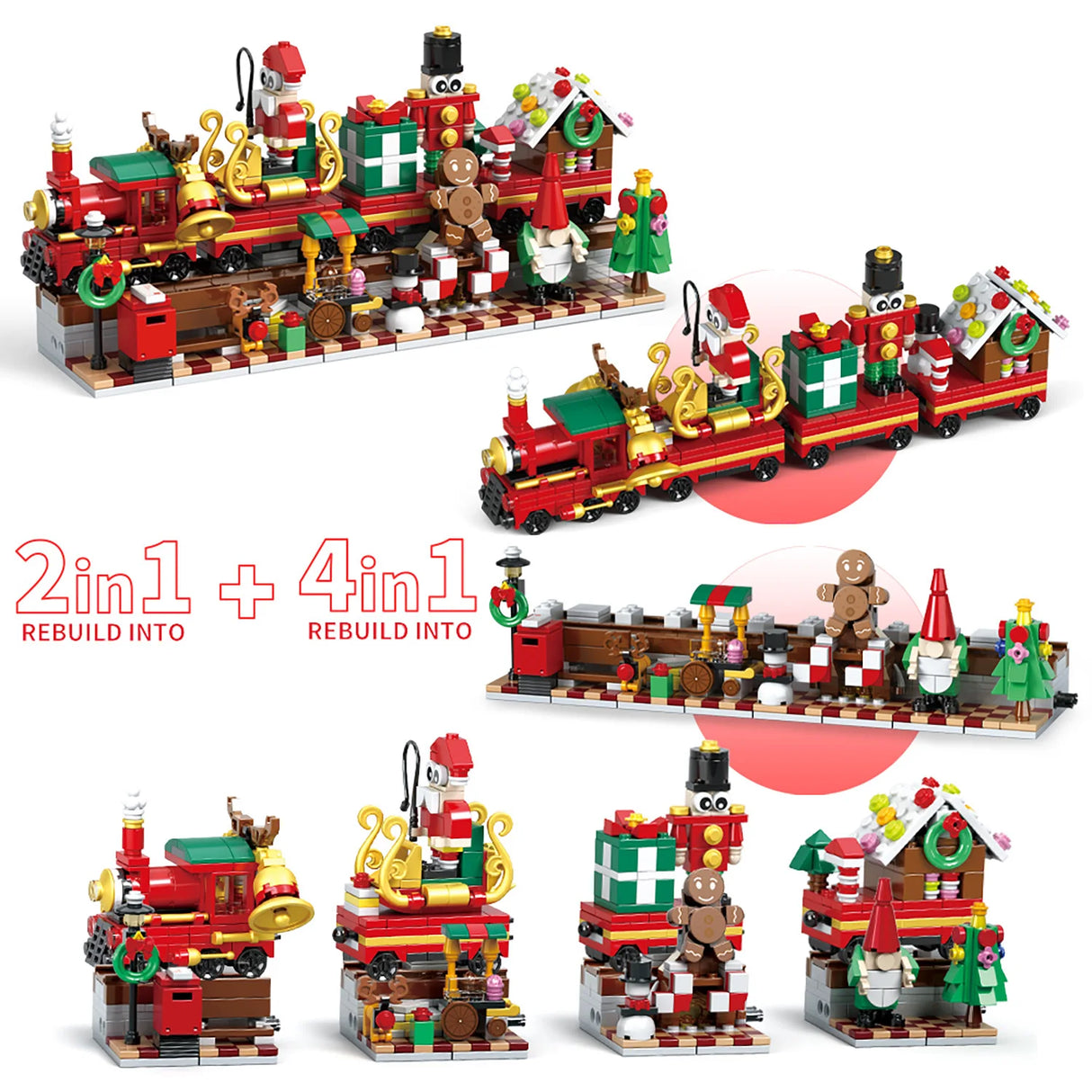 Christmas Building Blocks, 24 Days Countdown Calendars Blind Box, Christmas Trains Santa Claus Railcar Building Bricks - V.I.P Digital Presence