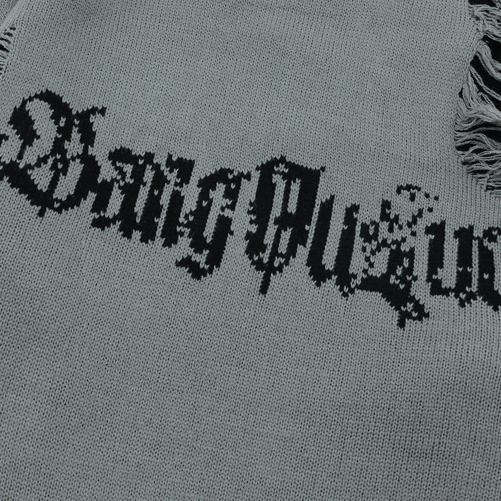 Trendy Lazy Crochet Hole Sweater Men's Round Neck Knitwear Loose Long Sleeve Casual Pullover - V.I.P Digital Presence