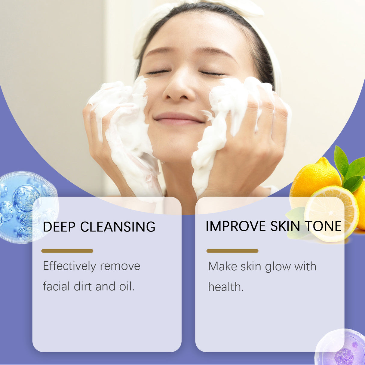 Acne Cleanser Gently Cleanses Pores And Clears Acne Refreshing And Non-Tight Moisturizing Moisturizing Cleanser