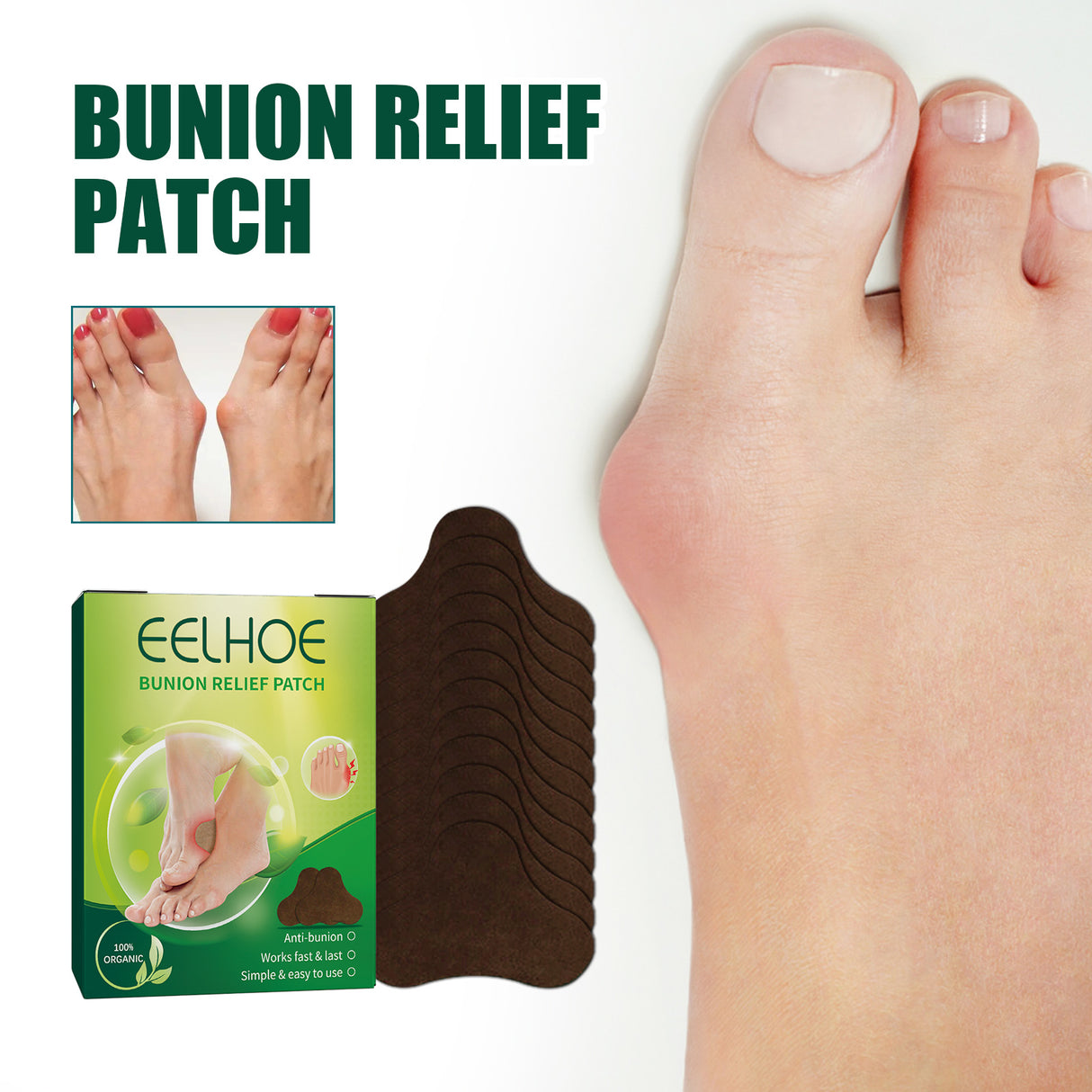 Bunion Relief Patch Thumb Valgus Bigfoot Bunion Valgus Double Toe Foot Care Patch