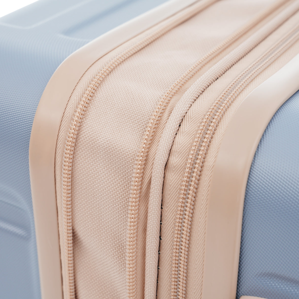 Luggage Sets New Model Expandable ABS Hardshell 3pcs Clearance Luggage (light blue and golden)