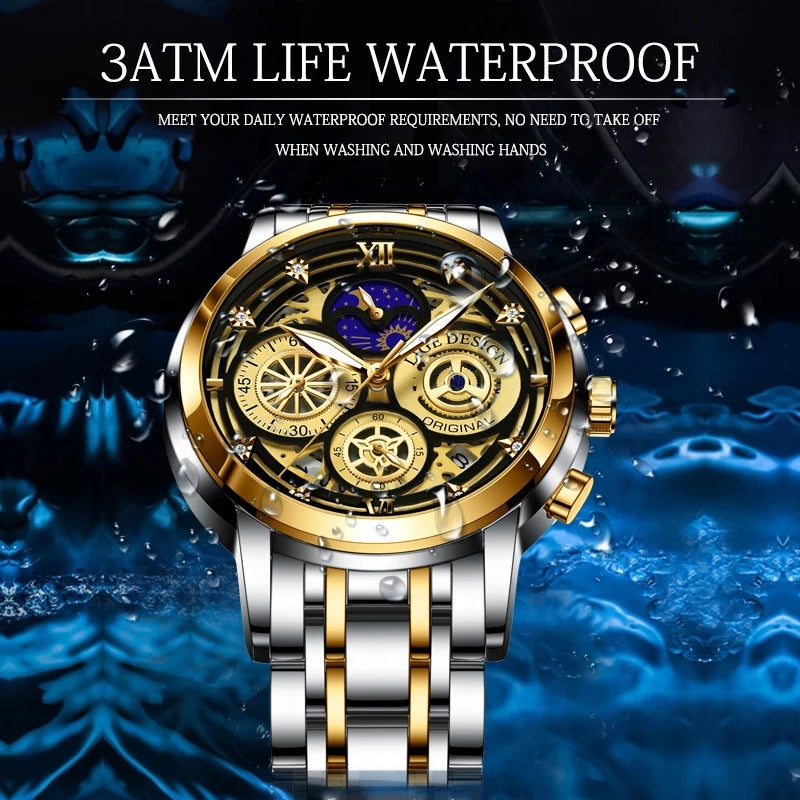 Men's Quartz Watch Skeleton New Concept Waterproof Watch Multifunctional Watch - V.I.P Digital Presence