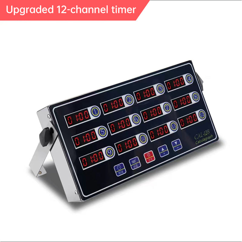 8 - Channel Calculagraph Kitchen Timer, 220V plug, shake - to - remind, 8 screens, great cooking accessory. - V.I.P Digital Presence
