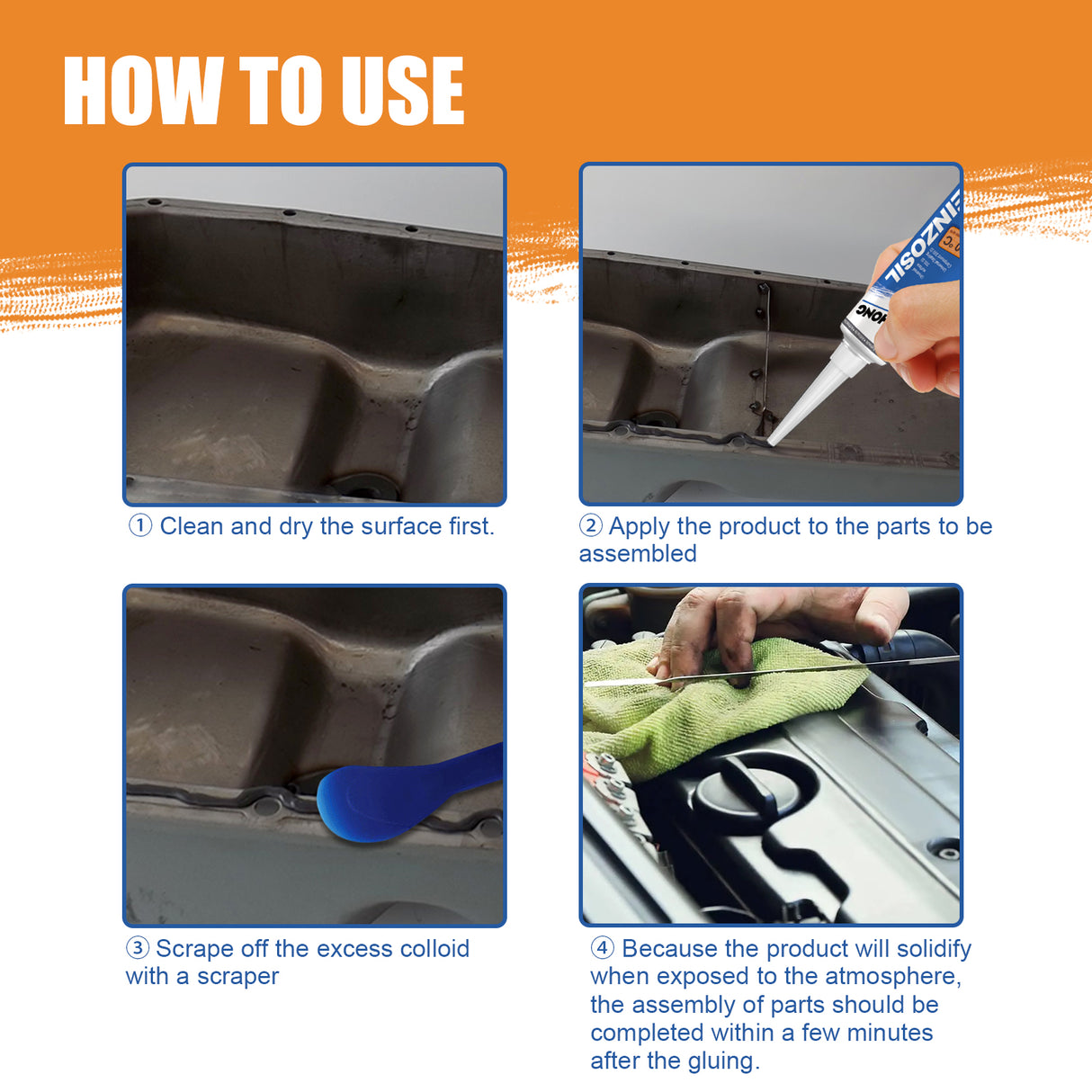 Engine Sealant, Automotive Metal Oil Tank Pan Cylinder Gasket Oil And Temperature Resistant Auto Repair Sealant - V.I.P Digital Presence