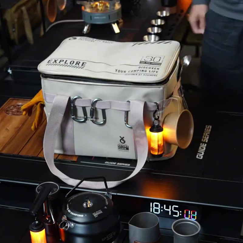 Outdoor storage bag, large - capacity foldable storage box, camping gear for picnic, portable, water - resistant - V.I.P Digital Presence