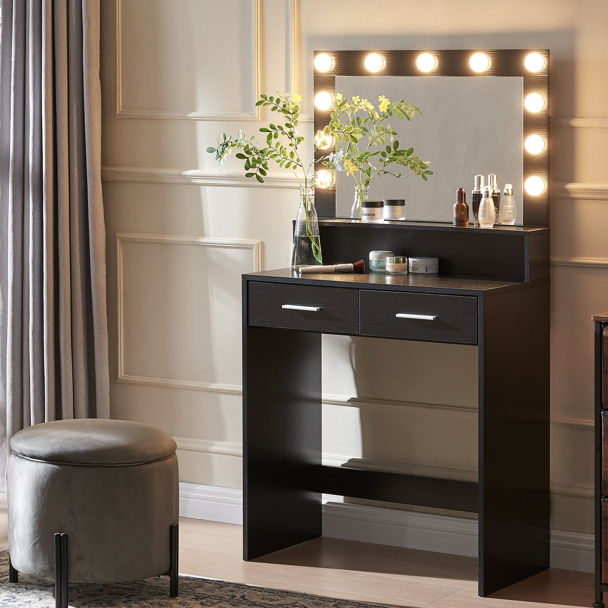 Makeup Vanity Desk with Mirror & Light - V.I.P Digital Presence