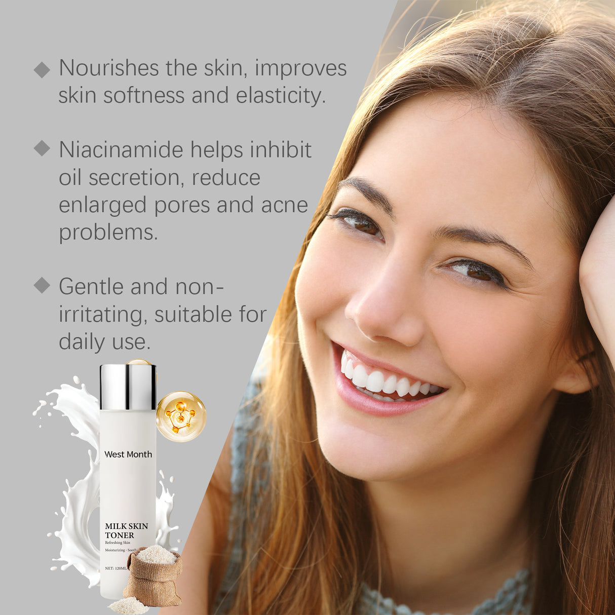 Niacinamide Toner Nourishes Skin, Protects Skin, Improves Skin Quality, Brightens And Moisturizes Skin