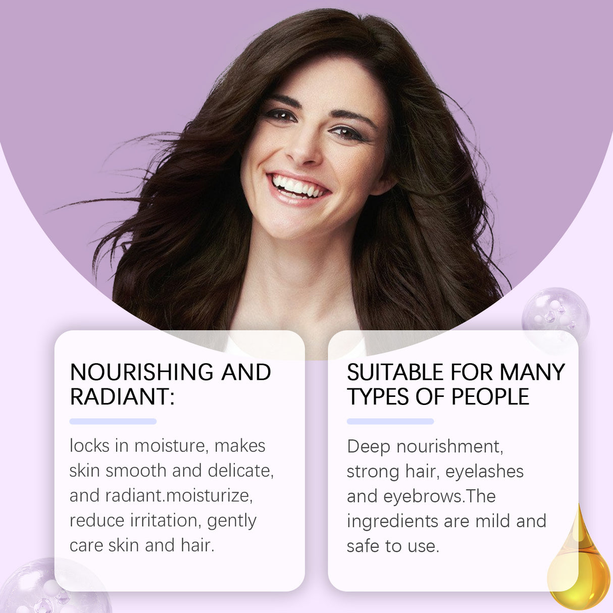 Ouhoe Black Castor Oil Eyebrow Eyelash Hair Soft Shine Skin Care Multi-Effect Care Essential Oil - V.I.P Digital Presence