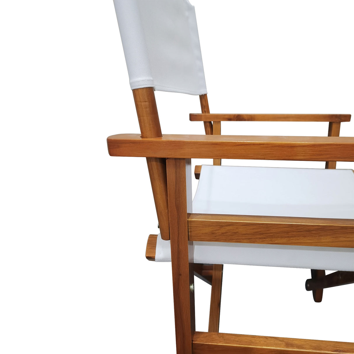 Folding Chair Wooden Director Chair Canvas Folding Chair Folding Chair 2pcs/set populus + Canvas (Color : White) - V.I.P Digital Presence