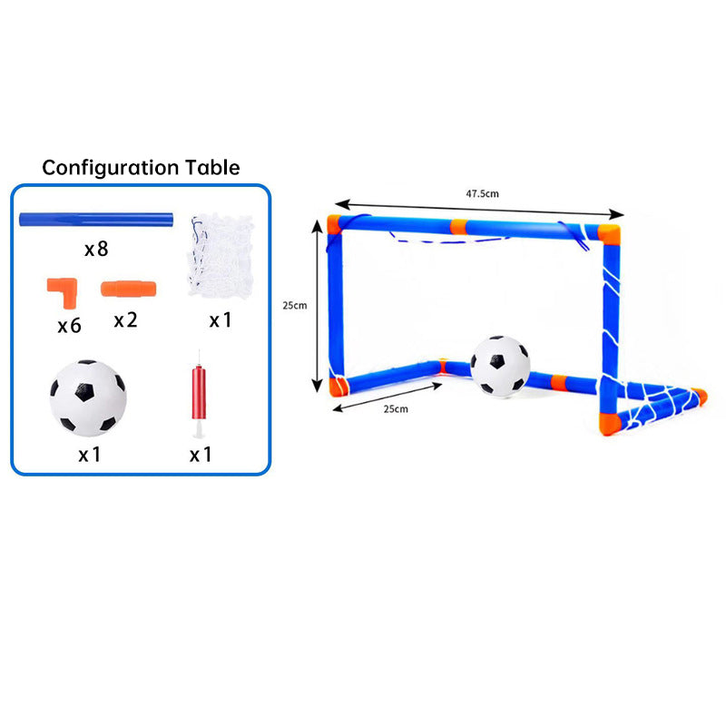 Mini foldable plastic soccer set, detachable posts, high-strength, indoor/outdoor, kids' bday gift - V.I.P Digital Presence