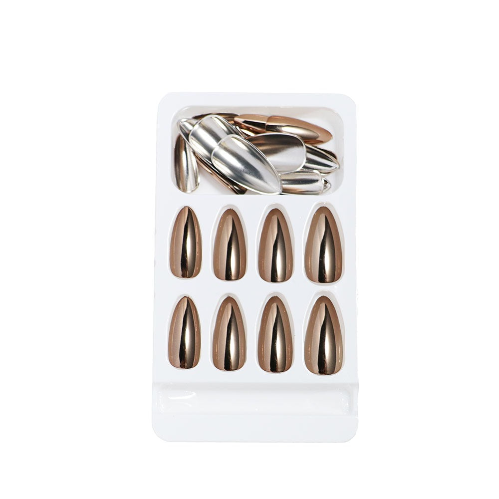 Wearable Nails European and American Style Electroplated Fake Nails Bronze Wearable Patch Manicure Nail Finished Products - V.I.P Digital Presence