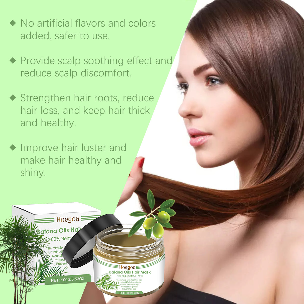 Batana Oil Hair Mask Improves Hair Quality Dry Hair, Moisturizing And Smoothing Hair Care Hair Mask - V.I.P Digital Presence