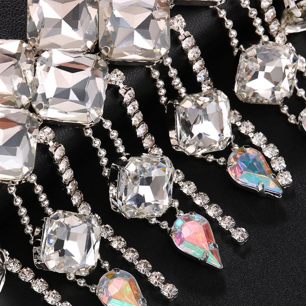 Trendy exaggeration hair chain, European and American fashion, water droplets full of diamonds hair accessories, headwear accessories, hair chain - V.I.P Digital Presence