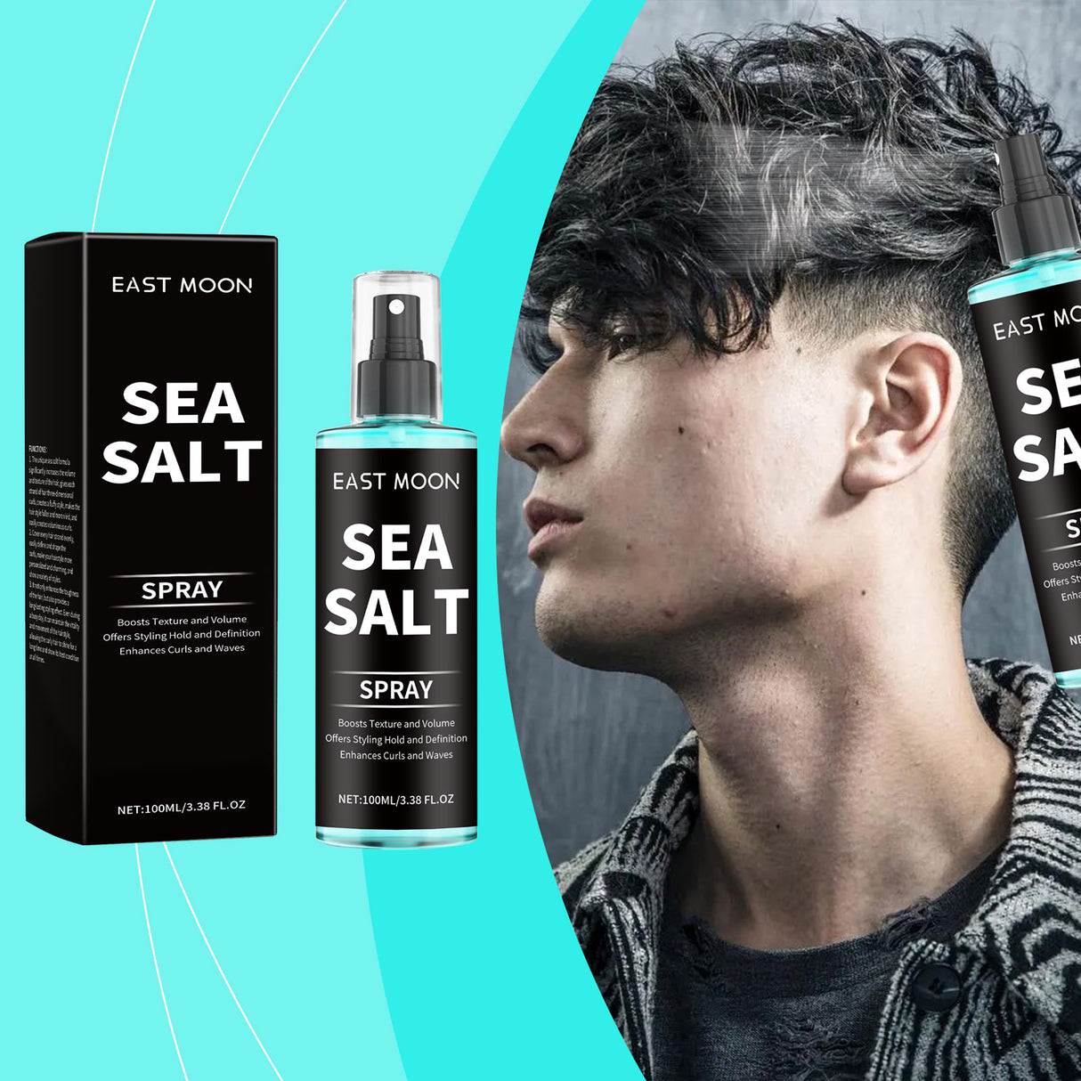 Sea Salt Curling Spray Long Lasting Styling Elastic Hair Conditioner Hair Spray For Lazy And Refreshing Hair Spray - V.I.P Digital Presence