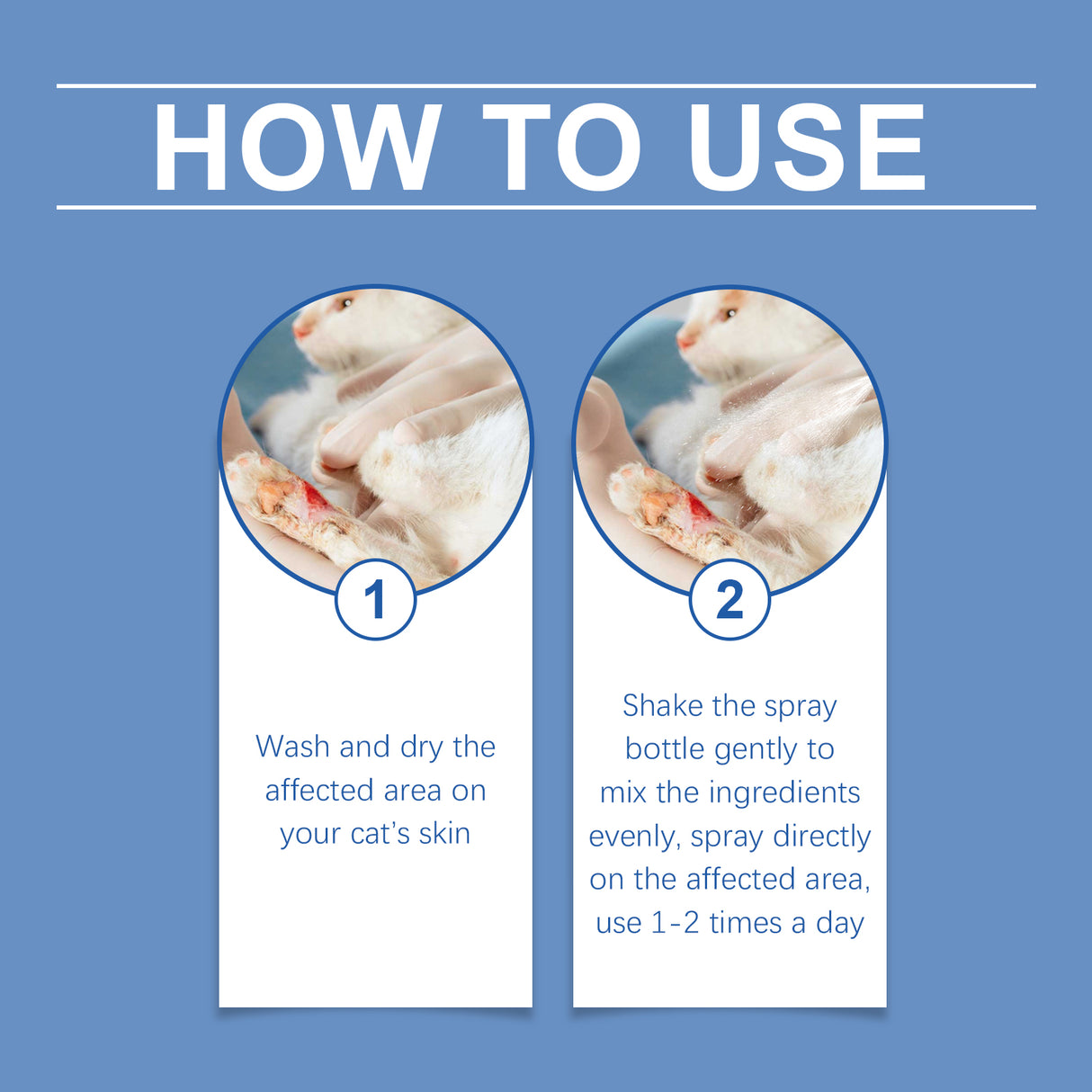 Cat Skin Care Spray, Gentle Cleaning Care Pet Skin Discomfort Body Care - V.I.P Digital Presence