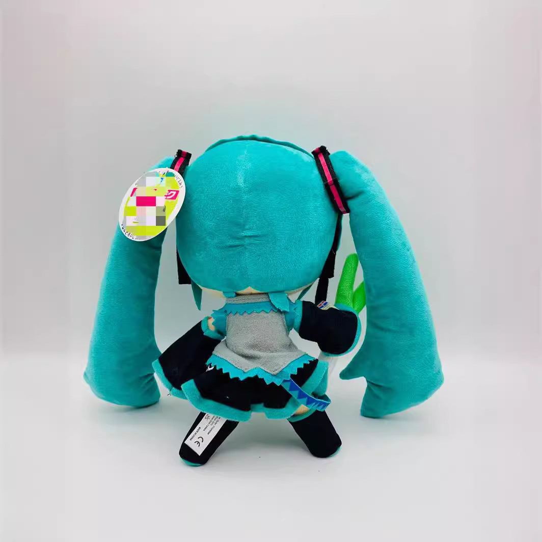 30cm Large Standing Green Holding Onion Sound Miku Plush Doll Toy Doll - V.I.P Digital Presence
