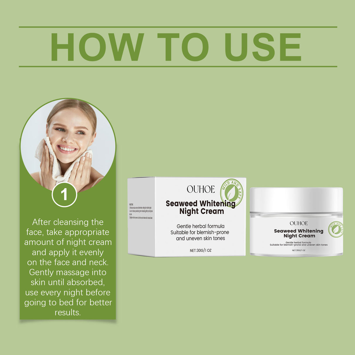 Seaweed Nourishing Night Cream, Nourishing And Moisturizing Facial Night Care Skin Moisturizing And Moisturizing Seaweed Night Cream - V.I.P Digital Presence