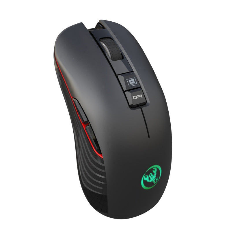 New Rechargeable Wireless Mouse 3600dpi Adjustable Colorful Luminous Gaming Mouse 7D Can Turn Off Lights - V.I.P Digital Presence