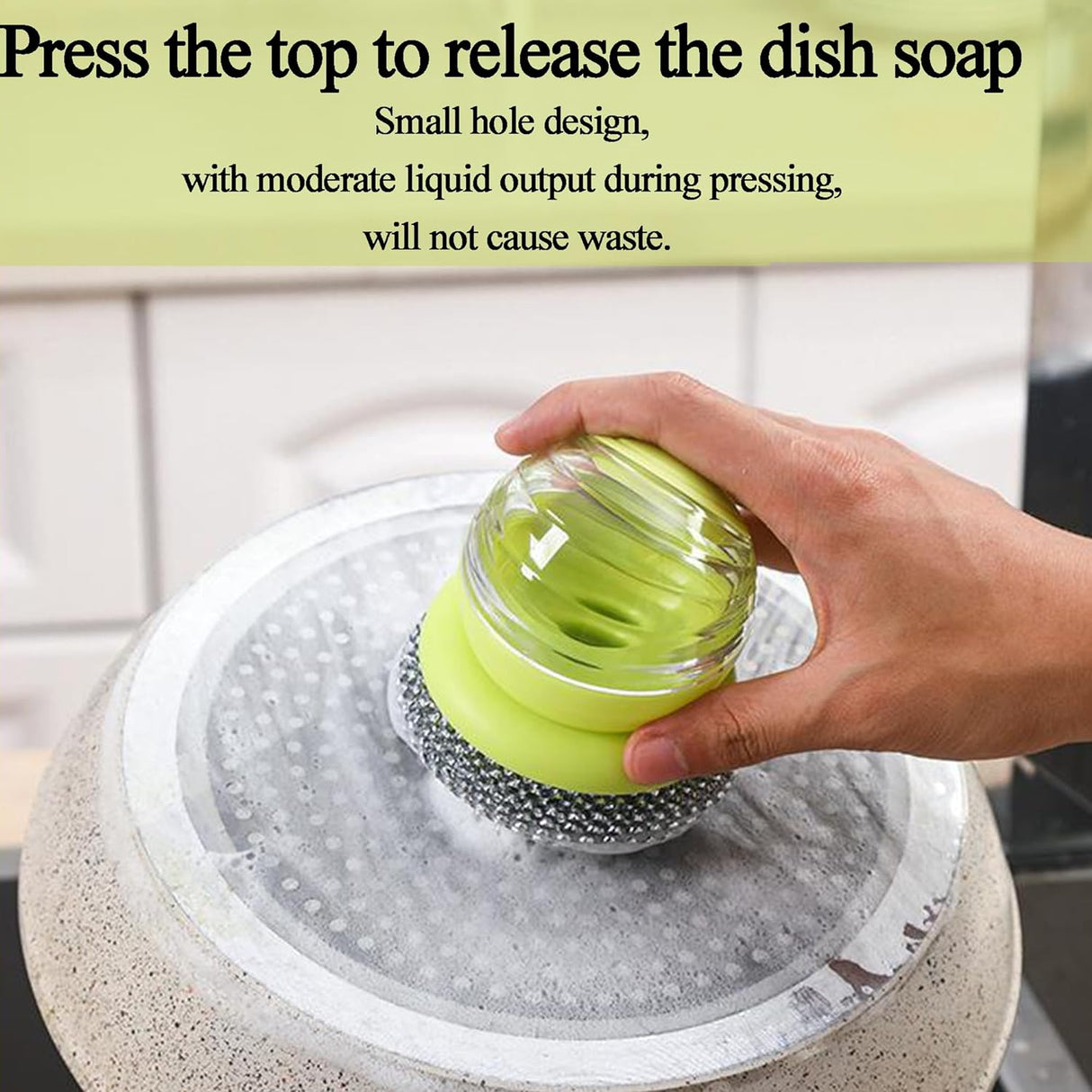 Astronaut spherical pot brush automatically adds liquid and presses out liquid - V.I.P Digital Presence