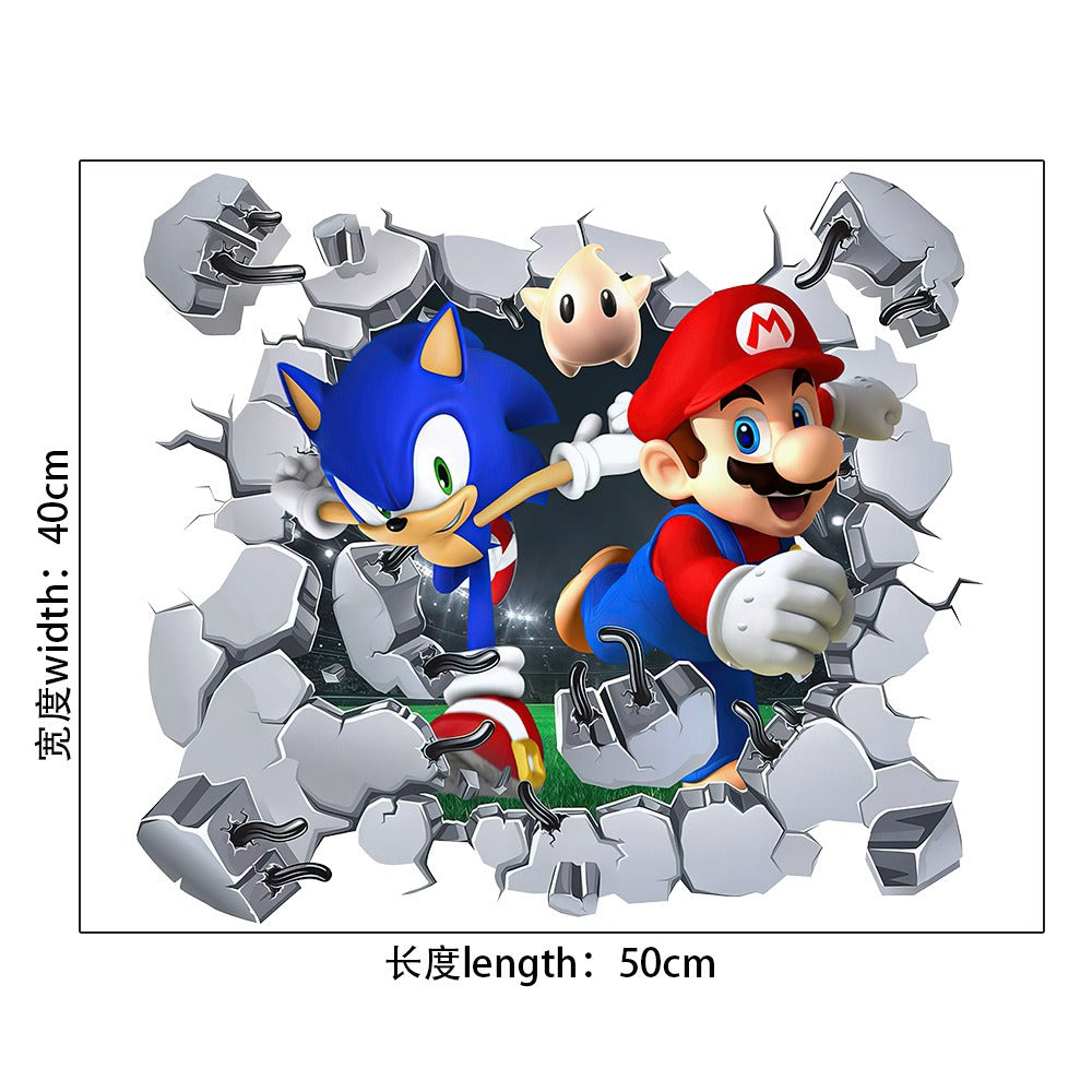 Sonic Stickers Cartoon Anime Super Mario Self Adhesive PVC Decoration Mario Stickers - V.I.P Digital Presence