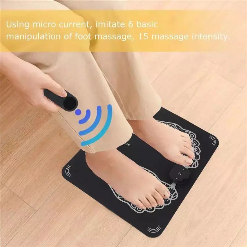 EMS Electric Foot Massager Mat Pulse Muscle Relax Health Care Feet Massageador Cushion Intelligent Remote Control Massage Salud - V.I.P Digital Presence