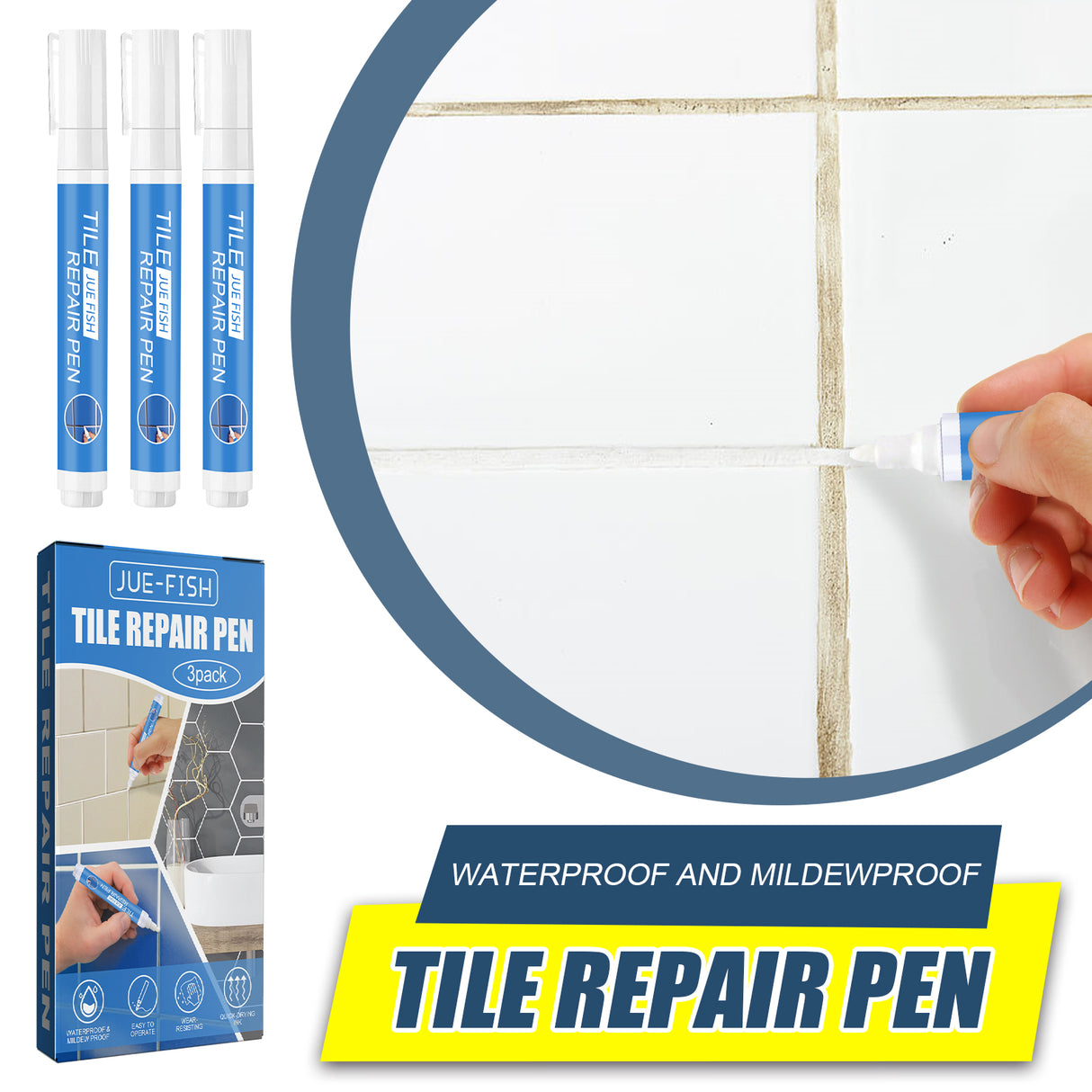 Tile Repair Pen Waterproof Mildew Resistant Tile Repair Pen For Bathroom Floor Crevices - V.I.P Digital Presence