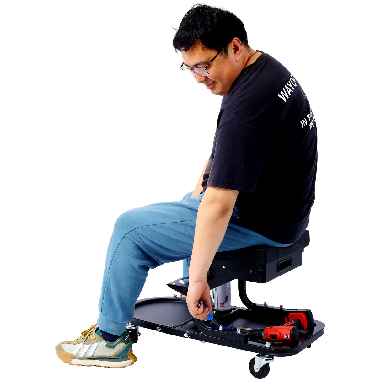 Ultimate Rolling Details and Multifunctional Car, 15'1/2 "x 8'3/4" x 18'1/2 "- Black - V.I.P Digital Presence