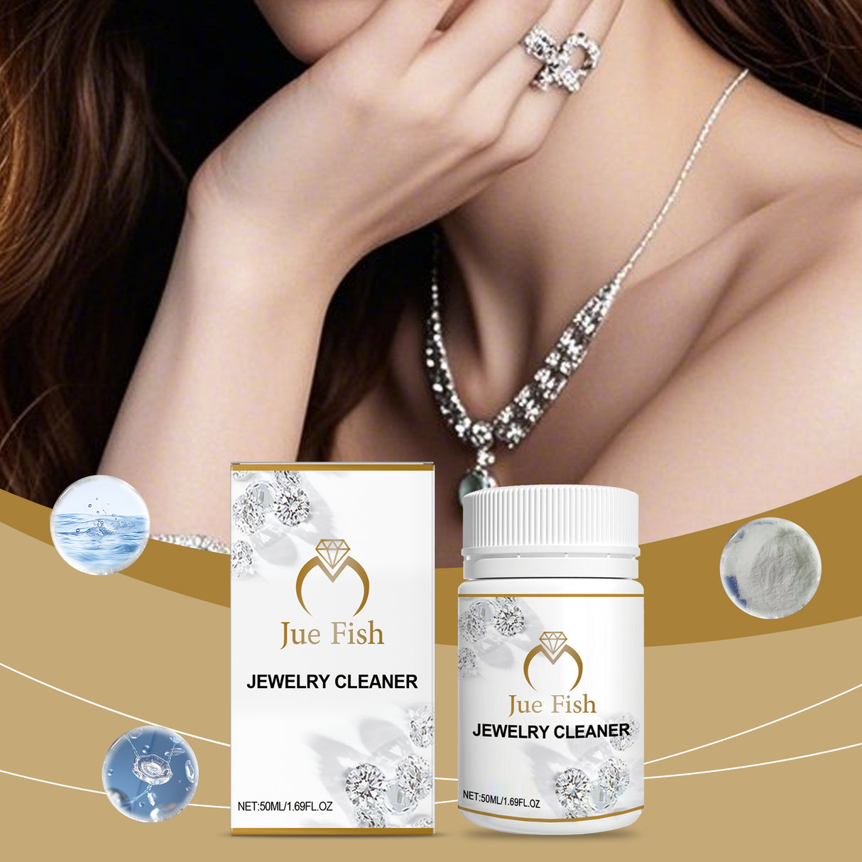 Jewelry Cleaner Jewelry Metal Cleaning Solution Diamond Necklace Rust And Ash Removal Care Solution - V.I.P Digital Presence