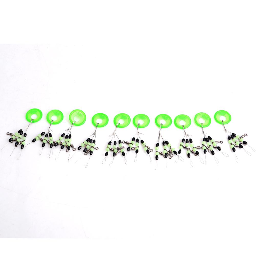 FISH KING 1PC 3 in 1 Size M Black Rubber Oval Fishing Float