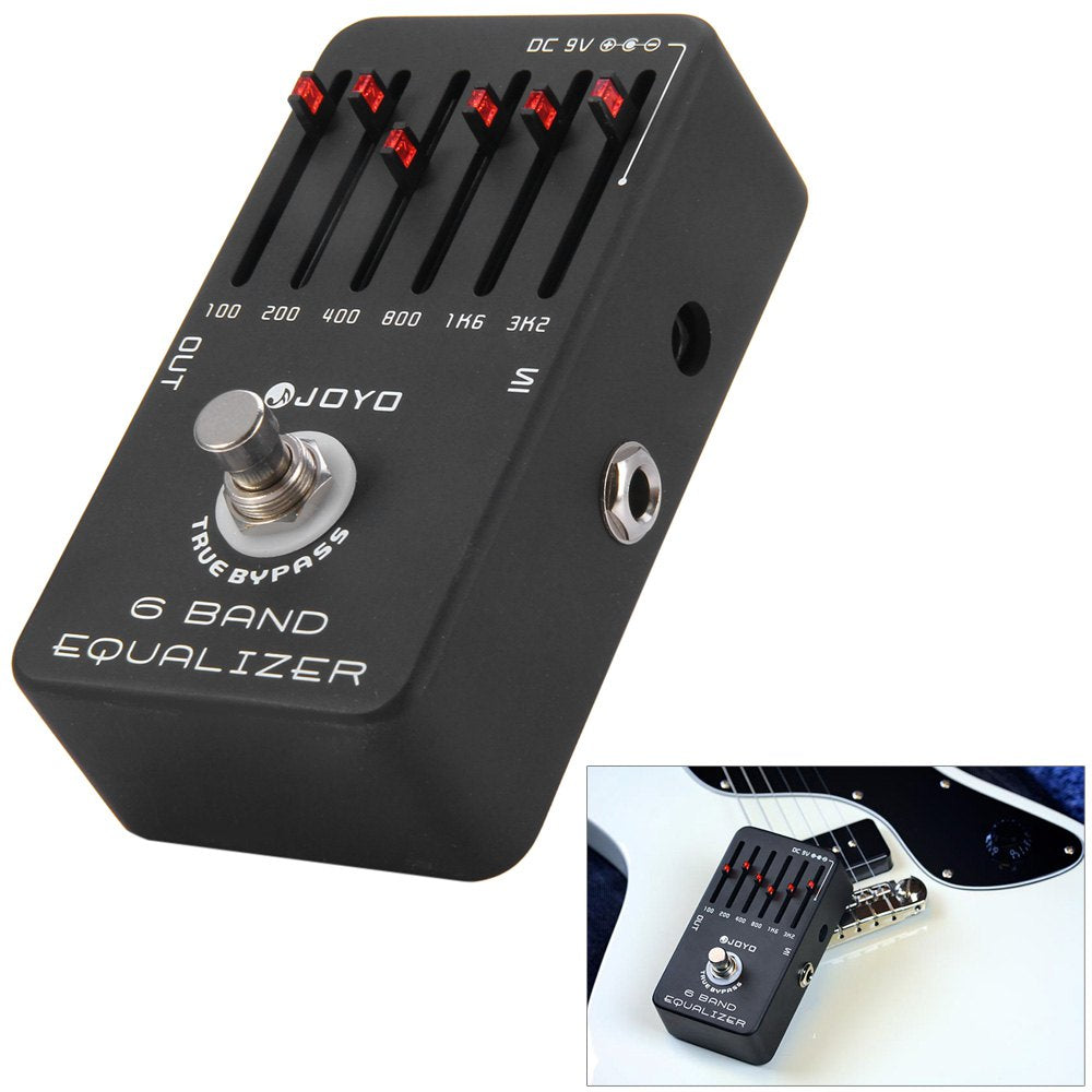 JOYO JF - 11 True Bypass Design 6 Band EQ Equalizer Guitar Effect Pedal with Aluminum Alloy Casing - V.I.P Digital Presence