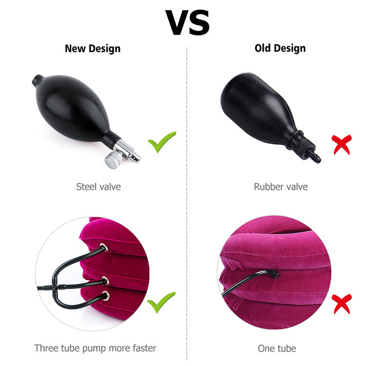 HailiCare Swan Neck Correction Artifact Cervical Traction Inflatable Portable Full Velvet Neck Guard - V.I.P Digital Presence