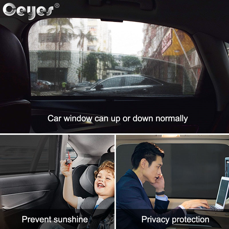 Ceyes 2pcs Car Styling Accessories Sun Shade Auto UV Protect Curtain Side Window Sunshade Mesh Sun Visor Protection Window Films - V.I.P Digital Presence