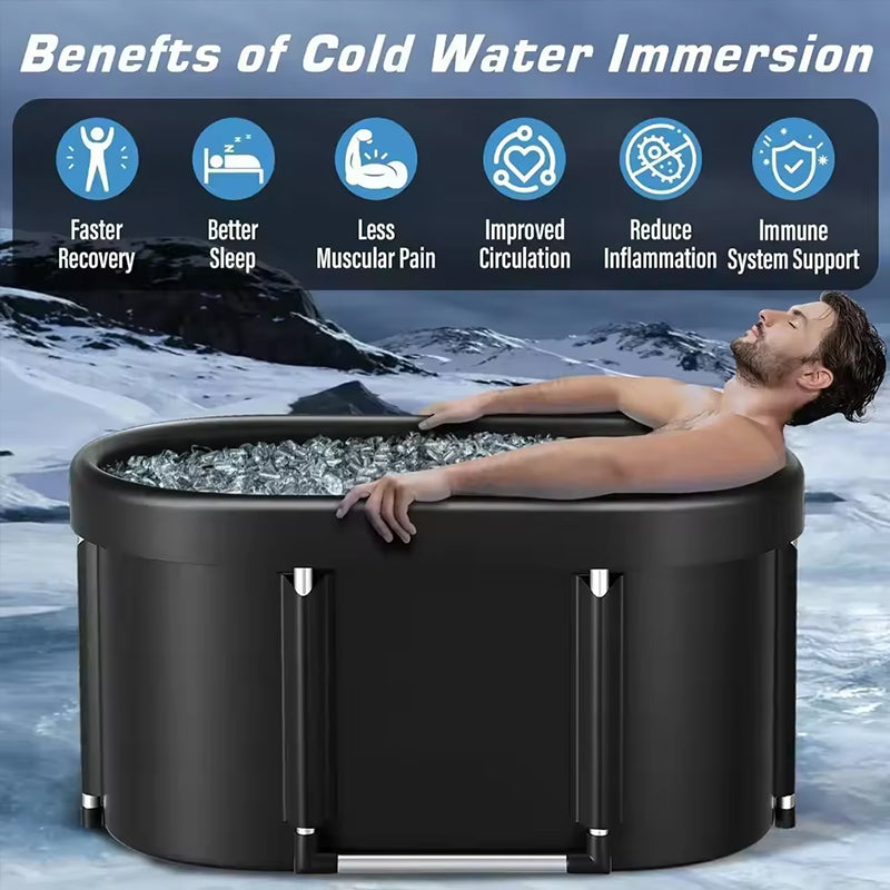 Portable multi-layer outdoor cold immersion bathtub for athletes' recovery, foldable for family use. - V.I.P Digital Presence