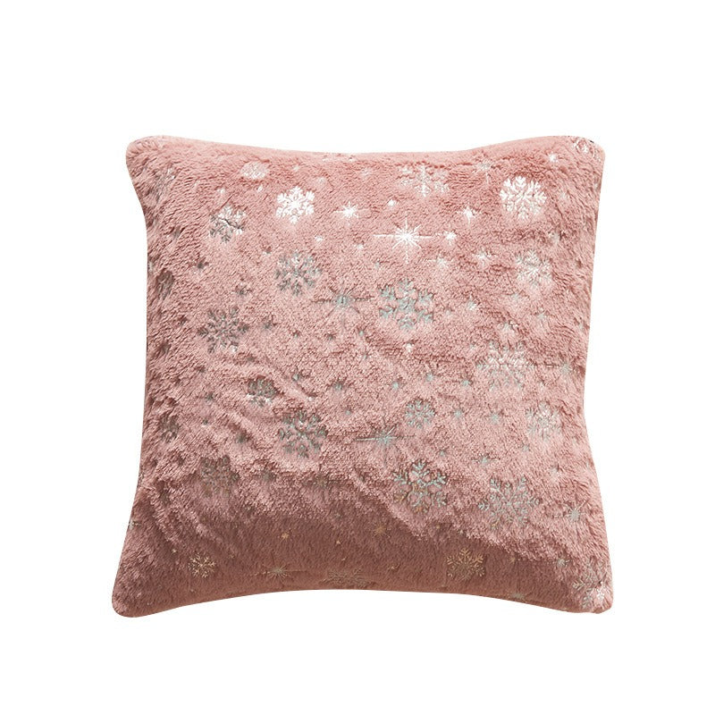 Christmas Snowflake Plush Hot Silver Sofa Pillowcase (excluding core) Home Pillow Cover - V.I.P Digital Presence