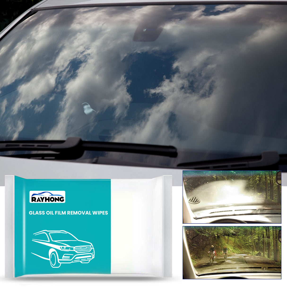 Glass Oil Film Removal Wipes, Car Windshield Anti-Fog Anti-Oil Anti-Rain Cleaning Wipes - V.I.P Digital Presence