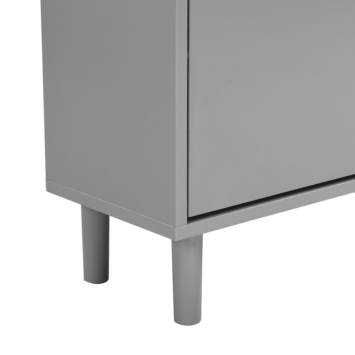 ON-TRANS narrow design shoe cabinet with 3 flip drawers and 3 independent shoe racks with 3 hooks, gray - V.I.P Digital Presence