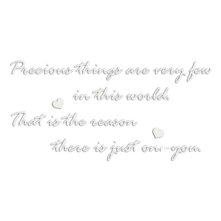 Precious English Letter Acrylic Mirror Surface Sticker Literary Sentence Background Wall Decoration Self-Adhesive 3D Wall Sticker - V.I.P Digital Presence